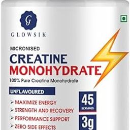 G-GLOWSIK Micronized Creatine Monohydrate Powder - 135g, 45 Servings Fast helps Muscle Endurance & Recovery | Increases Strength & Boosts Muscle Growth (Unflavored)-image-89