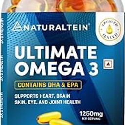 NATURALTEIN Omega 3 Triple Strength – 1250 mg Fish Oil per Softgel | 450 mg EPA & 300 mg DHA | Premium Triglyceride Form | Glyphosate Residue-Free Certified | Supports Heart, Brain & Joint Health-27