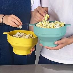 SHIPLORD® Foldable Silicone Popcorn Bowl with Lid - Microwave Safe Space-Saving Kitchen Popcorn Maker for Easy & Healthy Snacking-image-16
