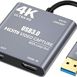 HDMI Video Capture Card with Loop Out, HDMI to USB 3.0 Video Capture Card Converter Adaptor 4K HD 1080P for PC Laptop Projector HDTV Compatible with Windows XP, Mack, Linus System - Grey-picture-12