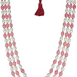 Moti Mala For Men Necklace groom Pearl Sherwani Traditional Gold Plated Four Layered Design for Marriage Indian Wedding (Dulhe ki mala)-image-27