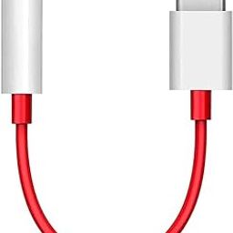 One Plus USB Type C to 3.5mm Audio Jack, car Audio Connector USB Type c, Headphone Converter Cable Stereo Jack Splitter Compatible for Oneplus 12/12R 11/11R 10pro/10T/10R 9 9t 4CE LITE (Red Jack)-101