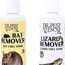 DR.PEST VENOM Inact Pest Remover Spray with Natural Ingredients, Multi-Pest Control Solution with Tulsi, Ajwain, Lemongrass Nilgiri 100% Herbal and Instant Active Formula Combo Pack (Rat&Lizard)-16