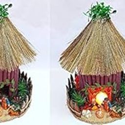Little Heaven 150g Dried hay for Christmas Crib Making| Natural hay and eco-Friendly, Yellow, X-Large, (LH2015)-image-56