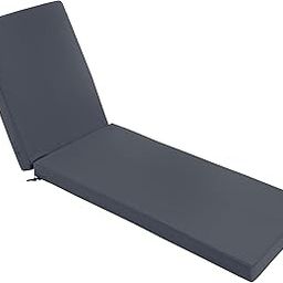 Summsun Chaise Lounge Cushions Outdoor - Waterproof and Fade Resistant Sun Lounger Replacement Cushions - Patio Lounger Pads with Removable Cover for Pool, Deck, Lawn, 72 x 21 x 3 Inch, Dark Grey-image-39