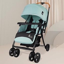R for Rabbit Poppins Joy Stylish Baby Stroller | Pram for Kids with Reversible Handle | New Born Babies Stroller for 0 to 3 Years Boy and Girl (Green Black)-10