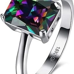 A5 Grade Crystal 'The Stone Topped' 18K Platinum Plated Ring for Women & Girls - Valentines-image-11