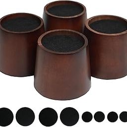 EXAHOTIC Wooden Furniture Risers 3 Inch Tapered Bed Risers Set of 4, Heavy Duty Wood Bed Lifts Risers for Table, Sofa, Couch, Desk and Dresser.-image-66