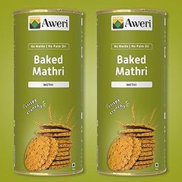Aweri Baked Methi Mathri (64pcs-768g) | No Maida | No Palm Oil | Crispy Crunchy Healthy Snack | 100% Wheat | Methi Flavour | Vacuum Sealed | Namkeen Mathi-image-50
