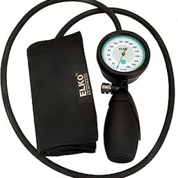 ELKO EL-420 Palm Type Aneroid Blood Pressure Monitor Sphygmomanometer with Carry Case | Large Cotton Arm Cuff (Black)-19