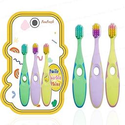 FunBlast Kids Toothbrush Cute Tooth Brush, Pack of 3 Pcs, PBT Soft Bristles Toothbrush for 3-6 Years Old Children, Manual Toothbrush for Kids (Multicolor; 3 Pc)-image-63