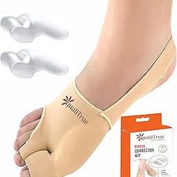 Toe Separator Bunion Corrector For Women Free Silicone Toe Guard Bunion Thumb Corrector Plantar Fasciitis Relief Product Gel Pad Cushion, Toe Brace, Spacers, Bunion Splint Hallux Valgus Fits With Shoes And Socks Uk4 To Uk8 ( 2 Bunion Corrector + 2 Toe Separator)-10