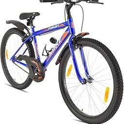 BUKE Thrust 26T MTB Bicycles for Adults|Wheel Size:26 inches|Steel Frame:17.5 inches Rigid Fork, Caliper Brake, Steel Rim, Mudguards & Bottle Stand|Short Bend, Matt Gloss Finish(Blue)-image-6