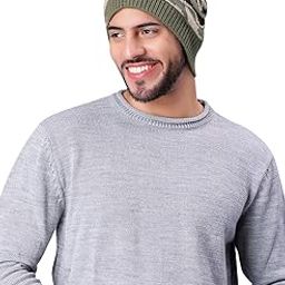 Men Woolen Knitted Warm Army Military Pattern Camo Beanie Cap, Thermal with Fur Lining-image-21