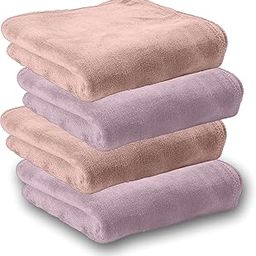 HOUSSE Microfiber Face Towel | Super Soft & Quick Absorbent |Multi Usage 30 x 30 cm, 450 GSM | for All Ages | (Set of 4, Dapple Grey,Luxurious Mocha)-image-3