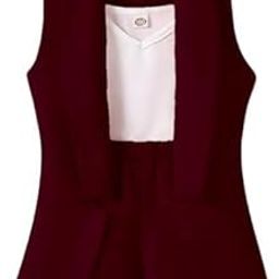 Girl's Sleeveless Open Front Blazer Vest, Lightweight Summer Style-image-42