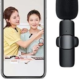 Great More Wireless Microphone Collar Mic Mini Omnidirectional Lapel Collar Microphone Compatible with iPhone and Type C Android for Live Shows Interview Vlog Short Video (K8-Mic)-99