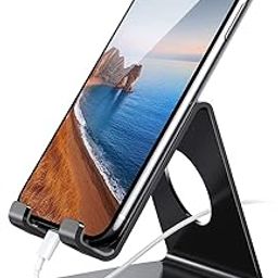 Kanget® Desktop Mobile Stand Phone Mount Tabletop Holder for Phones and Tablets - Black-image-88