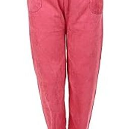 (Pack of 1 Women Winter Woolen Warm Fleece Velvet Pocket Light Pink Pyjamas Night Pant Lounge Pant-image-96