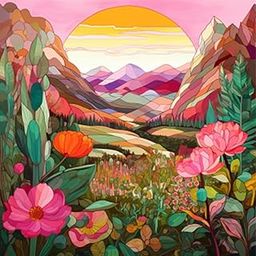 KICHANG Pink Hill Diamond Painting Kits for Adults Diamond Art Kits,5D Diamond Painting Kits,DIY Diamond Art Crafts,Round Full Drill Diamond Dot-Decor&Gift-13.7x13.7in-image-65
