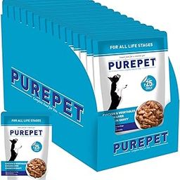 Purepet Gravy Chunks Wet Dog Food Chicken and Vegetable Flavour, Pack of 15 (15 x 70g), 1050g, All Life Stages-image-29