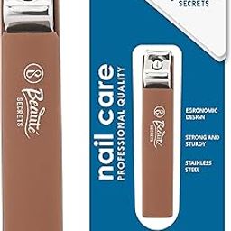Beauté Secrets Nail Clippers for Thick Nails with Catcher, Soft Grip Rubber Handle Fingernail Clippers for Effortless Nail Care, Precision & Powerful Thick Nail Cutter for Senior, Men and Women, Brown-image-70