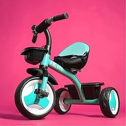 IKIN Giggle Tricycle for Kids Cycles 2-5 Years - Tricycle for Boy & Girl - Baby Cycle- Bike with Wheels, Bell and Basket - Durable (Sea Green)-31