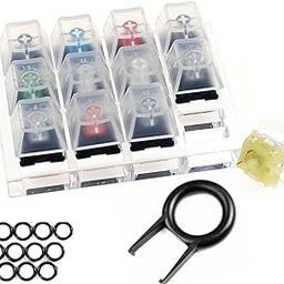 MECHKYP 12 Keys Cherry MX Switches Shaft Testing Tool Switch Tester, Keycap Puller, Keyboard Keycap, O-Ring Sampler Tester Kit (12 Keys)-image-5