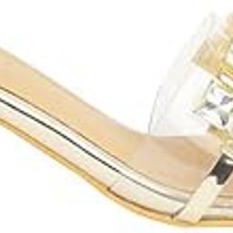 Women's Transparent Block Heel Slip-On with Studded Strap | Trendy Party & Casual Footwea-image-48