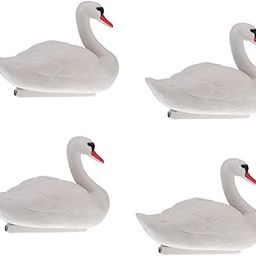 MERISHOPP 4 Floating Swan Decoy for Outdoor Activity Fishing Garden Decors Pest Scarer-image-6