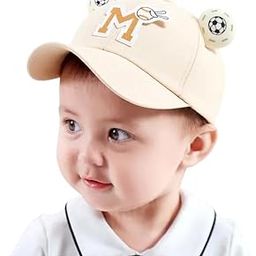 Kids Cute Summer Hats Baby Sun Protection Hat Unisex Cotton Flap Cap for Boys Girl’s Toddler Adjustable Sunshade Cap for 1-4 Yrs-image-5