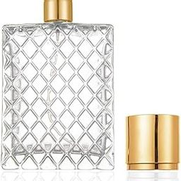 Hunky Dory 50ml Empty Clear Glass Delicated Perfume Decant Spray Bottles with Metally Pump and Royal Cap For DIY Perfume, Essential Oils, Rose Water, Travel Use (Pack of 1)-15