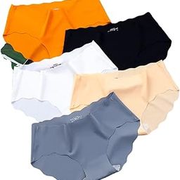 Women Seamless Hipster Traceless Smooth Stretch Briefs Cotton Breathable Ice Silk Nylon Panties Free Size Pack of 3 pcs Multicolour-image-3