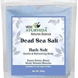 VEDICAYURVEDA Dead Sea Bath Salt 100% Natural Aromatherapy Body | Ideal for Foot Spa, Full Body Soak & Daily Stress Relief | Rejuvenation & Muscle Aches Pain Relief, 200g-image-20