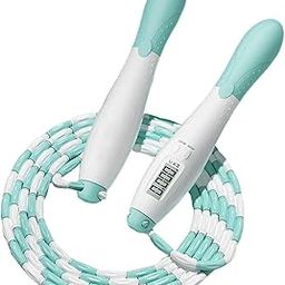 UJEAVETTE® Children Soft Beaded Segment Jump Rope Skipping Rope With Counters Portable Green-picture-13