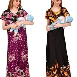 Women Maternity/Nursing Nighty-picture-36