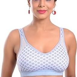 Cotton Sports Bra for Women & Girls | Anti Bacterial | Wireless | Non-Padded | Full Coverage Bra for Gym | Yoga | Running | Daily Workout (Color - SkyBlue, Pack of 1, Size - 36)-picture-9