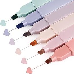 ARJ Aesthetic Cute Highlighters Bible Highlighters and Pens No Bleed, highlighter pen, Mild Soft Chisel Tip Pastel Highlighter Marker Pens for Journaling Note Taking School Stationary Supplies-90