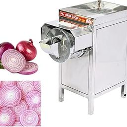 BUILDFORCE Ss Onion Slicer Machine Electric Big Hotel| Vegetable Slicer Machine Commercial Comes with 0.5HP Motor Capacity 150kg/Hr. Onion, Chilly, Cabbage Other Vegetable Product B1-17