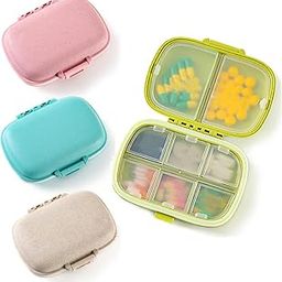 2 Pack Travel Pill Organizer, Daily Pill Case with Label, 8 Compartment Travel Pill Box for Pocket Purse, Medicine Case, Waterproof Portable Pill Supplement Case, Pill Container to Hold Vitamin-image-25