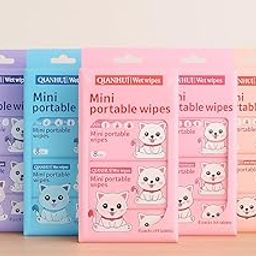 Disposable Portable Multicolour Wet Wipes for Baby & Child Skin Care | Hand & Face Use | Travel-Friendly | Gentle Cleansing & Moisturising | 64 Wipes (1 Pack)-image-8