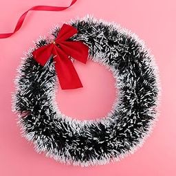 Collectible India Christmas Wreath Wall Bowknot Hanging Decoration for Xmas Party Door Garland Ornament - Christmas Decorations for Home - Christmas Gifts (Christmas Wreath)-image-7