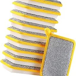ARTISOUL® Dishwashing Scrub Sponge Absorbent Sponge Dishwashing Rags for Plate 10Pcs 15X10Cm-image-4
