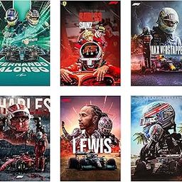CodersParadise paper Pack of 6 - F1 Formula One Wall Posters 8x12 inch (A4 Size) Included Glue dots Wall Decor Posters Wall Art For Bedroom, Living room, Office-image-21