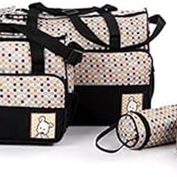 Black5 PCS/Set Multifunctional Tote baby diaper bags Mummy Bags Maternity Baby 4 Models-image-63
