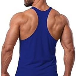 Men's Cotton Printed Sleeveless Racer Back Sports Gym Boxing Workout Activewear Bodybulding Quick Dry Fit Gym Vest Tank Top VG13-image-92