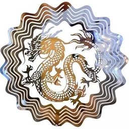 Enakshi® 2xDragon Wind Spinner Metal Garden Decorations for Balcony Indoor Outdoor Wall Silver|Home & Garden | Yard, Garden & Outdoor Living | Garden D?©cor | Windmills & Wind Spinners-image-22