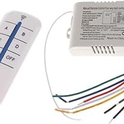 CALANDIS® Wireless 4 Way ON/Off Wall Lamp Light RF Remote Control Switch Module Receiver+Controller, 220V | Home & Garden | Lamps, Lighting & Ceiling Fans | Lighting Parts & Accessories-image-0