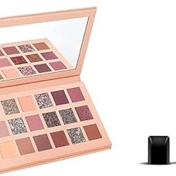 SWIZHUDA Nude Edition Eyeshadow Palette 18 Multicolor Shimmery Matte Eyeshadow Colors with Crayon 5 Lipsticks in 1 (Pack of 2)-4