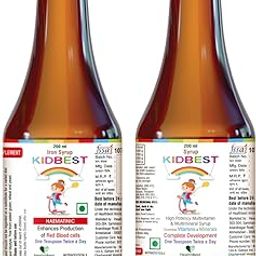 HealthBest Kidbest Multivitamin (200ml) & Kidbest Iron Haematinic Syrup (200ml) for 3-13 Years Kids | Combo Set-image-66
